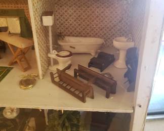 Love the old timey  commode and claw foot tub