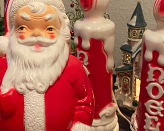 Vintage Plastic Santa and Candles