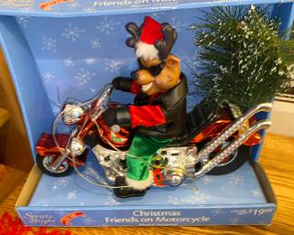 Animated Friends on Motorcycle