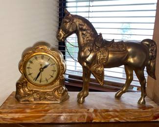 United Clock Co. Horse Clock