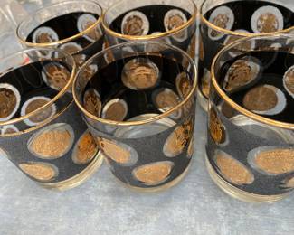 Vintage Gold Coin Glasses