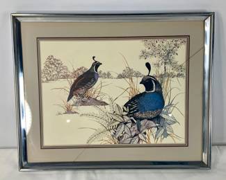 Quail Lithograph