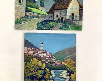 Unframed Original Paintings by M.P. Chevallier