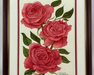 Rose Watercolor Painting by Carolyn R.