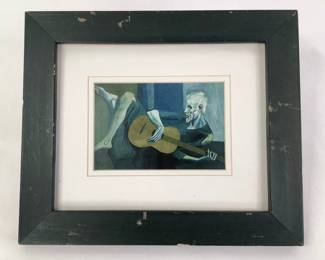 "The Old Guitarist" Lithograph by Pablo Picasso