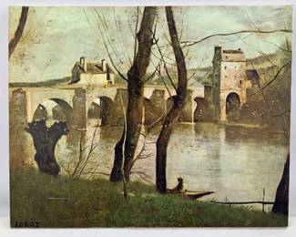 "Bridge of Nantes" by Camille Corot