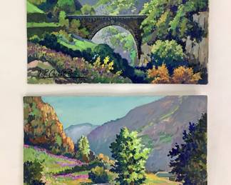 Unframed Original Paintings by M.P. Chevallier