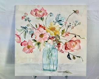 Flowers in Vase Canvas Print