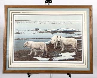 Arctic Wolves Lithograph by A. Casey