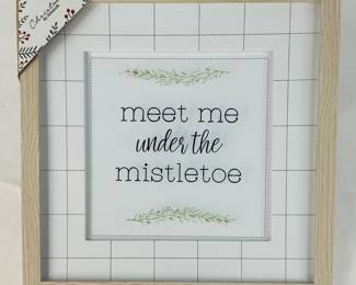"Meet Me Under The Mistletoe" Wall Plaque