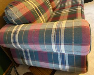 Very Good Condition and Very Comfortable Sofa and Matching Love Seat.  Both available for Pre-Sell!  Sofa 87" L x 37" W x 30 T   Loveseat 67.5" L x 37' W x 34" T