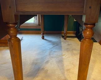 Stunning Drop Leaf Table for Dinning or Accent Table.  Is 6' Long x 22' Wide- Leaves are 11" each.  Available for Pre-Sale!