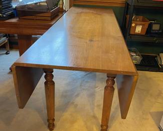 Stunning Drop Leaf Table for Dinning or Accent Table.  Is 6' Long x 22' Wide- Leaves are 11" each.  Available for Pre-Sale!