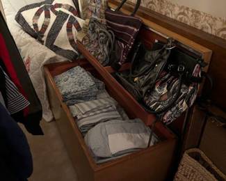 Cedar chest full of queen sized sheets