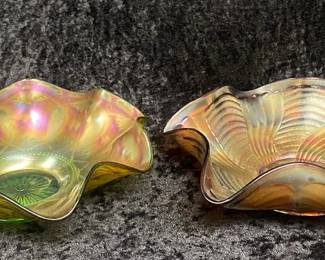 Northwood Carnival Glass Bowl, Fenton Carnival Glass Bowl