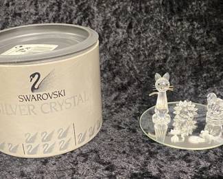 SWAROVSKI TRIO MOUSE, CAT and HEDGEHOG
