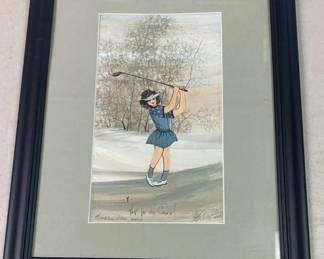 Par For The Course Print P Buckley Moss Artist