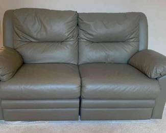 Custom Leather Loveseat Recliner
