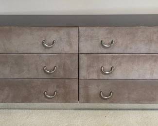 Verardo Suede 6 Drawer Dresser Made In Italy