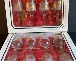 Libbey Golden Foliage Wine Glasses