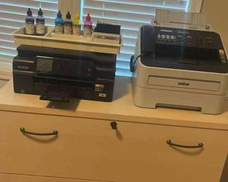 Filing Cabinet and Brother PrinterFax