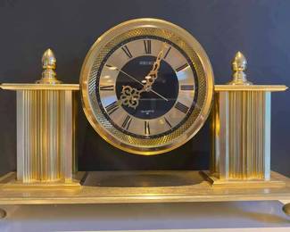 Seiko Brass Mantle Clock
