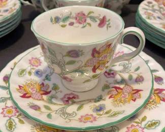 Minton Hadden Hall Demitasse Cup Saucer And Dessert Plates