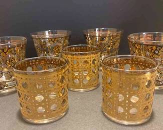 Mid Century Gold Barware