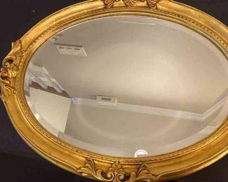 Oval Gilded Mirror
