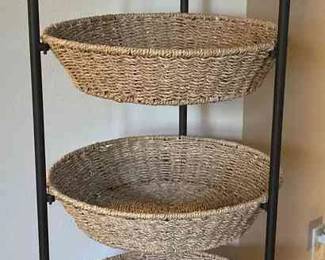 Woven Grass Basket Tower
