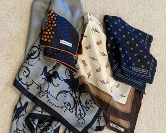 Christian Dior Celine Chantal Thomass Silk Scarves
