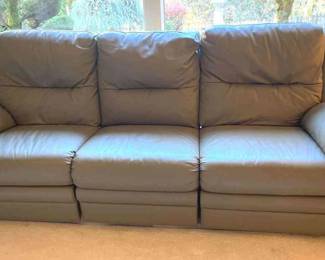 Custom Made Leather Recliner Sofa