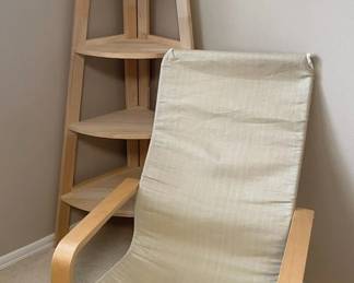 IKEA Pong Arm Chair And Corner Shelf