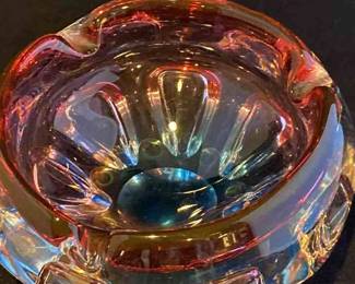 Vintage Art Glass Ash TrayBowl