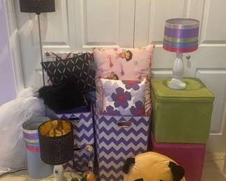 Little Girls Room Colorful Lamps And Decor