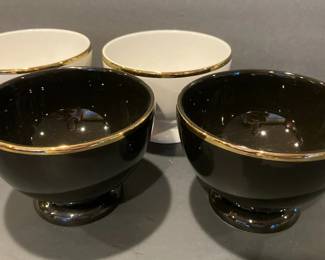 Black And White Waechtersbach Rice Bowls