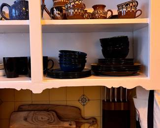 Kitchenware, knives, ceramics 