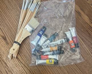 Lots of things like this- unused paints and brushes from Blick 