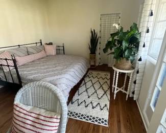 Great throw/ scatter cushions, rugs, wicker items 