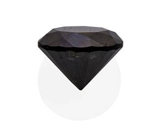 146
An Unmounted Black Diamond
The round brilliant-cut diamond measures 10.09 x 10.04 x 7.25 mm and weighs 4.70 carats.
Estimate: $800 - $1,200