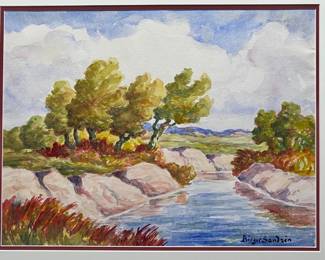 Original signed watercolor painting by Birger Sandzen