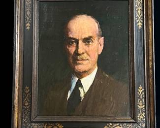 Portrait of Albert T Reid in antique frame