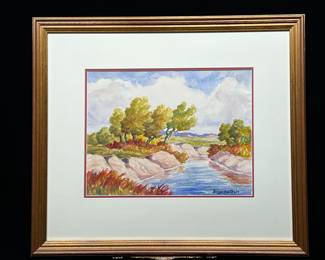 Original signed watercolor painting by Birger Sandzen