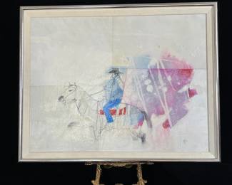 Early Vintage Ed Pointer Kansas regionalist, Wichita resident original painting