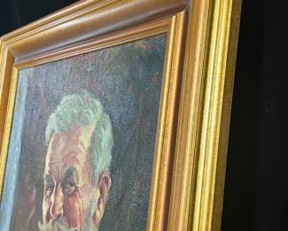 Framing: CA Charles Hotvedt original character portrait. Oil on canvas. Signed