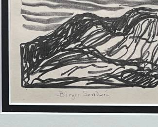 Detail Signature: Original signed print by Birger Sandzen