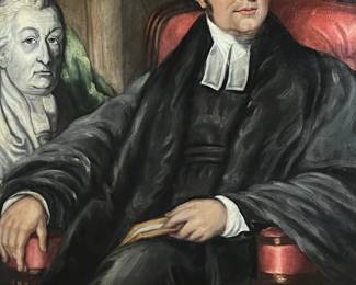 Finely Detailed painting of a scholarly gentleman - oil on canvas