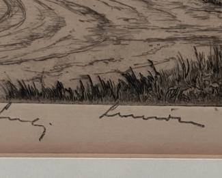 Signature: Luigi Lucioni original Prairie Printmaker signed