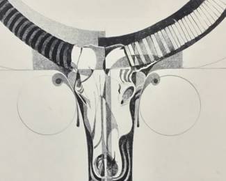 Detail: Early Ed Pointer Kansas regionalist, Wichita resident original painting