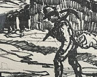 Original Birger Sandzen Southwest town signed